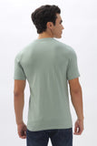 Color Hunt Men's Cotton Light Mint Half Sleeve Printed Regular Tshirt - Colorhunt