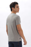 Color Hunt Men's Cotton Grey Half Sleeve Printed Regular Tshirt - Colorhunt