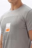 Color Hunt Men's Cotton Grey Half Sleeve Printed Regular Tshirt - Colorhunt