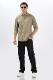 Color Hunt Men's Light Olive Green Full Sleeve nan Shirt