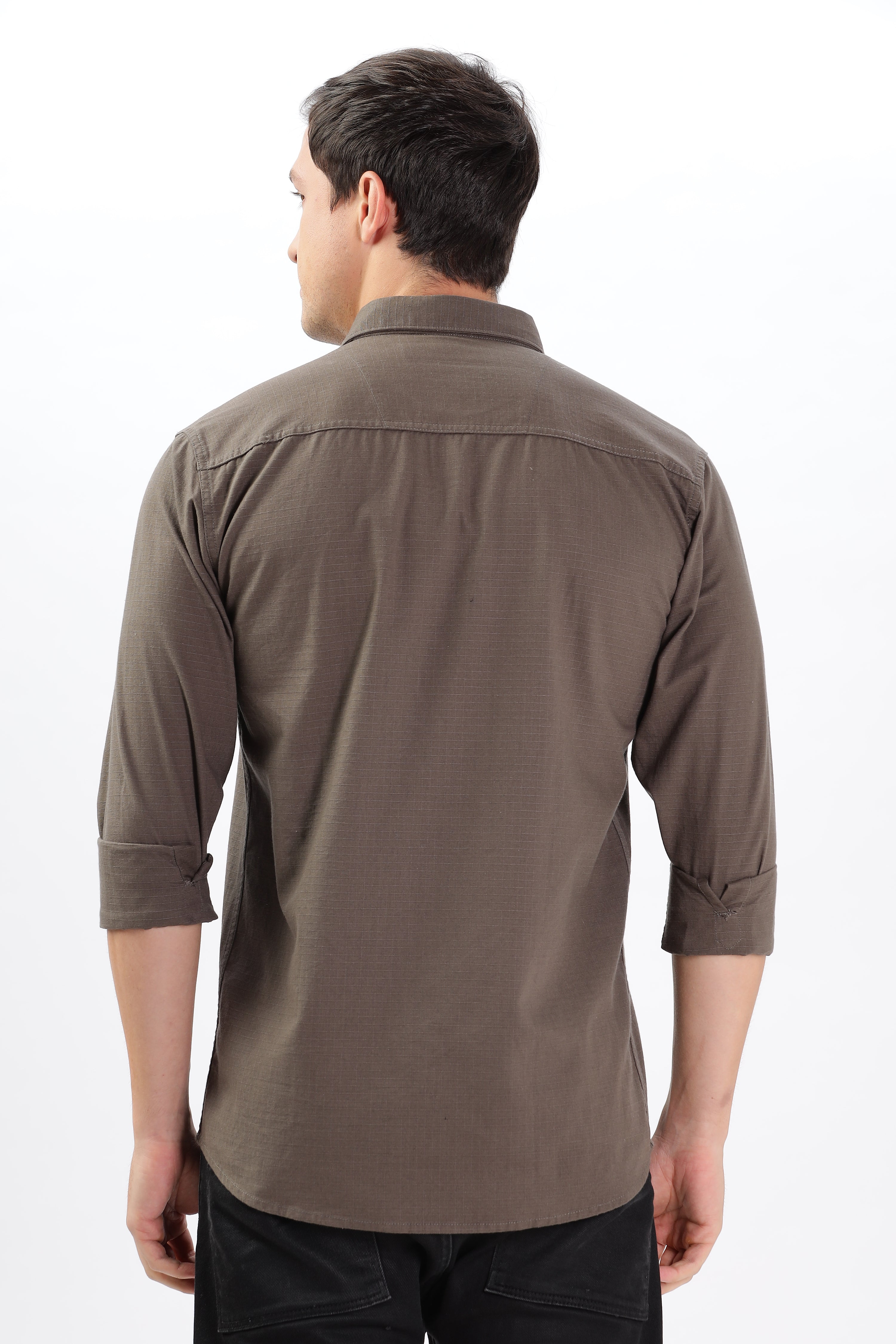 Color Hunt Men's Brown Full Sleeve nan Shirt