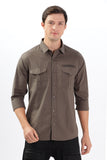 Color Hunt Men's Brown Full Sleeve nan Shirt