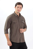 Color Hunt Men's Brown Full Sleeve nan Shirt - Colorhunt