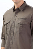 Color Hunt Men's Brown Full Sleeve nan Shirt - Colorhunt