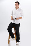 Color Hunt Men's White Full Sleeve Regular Fit Shirt