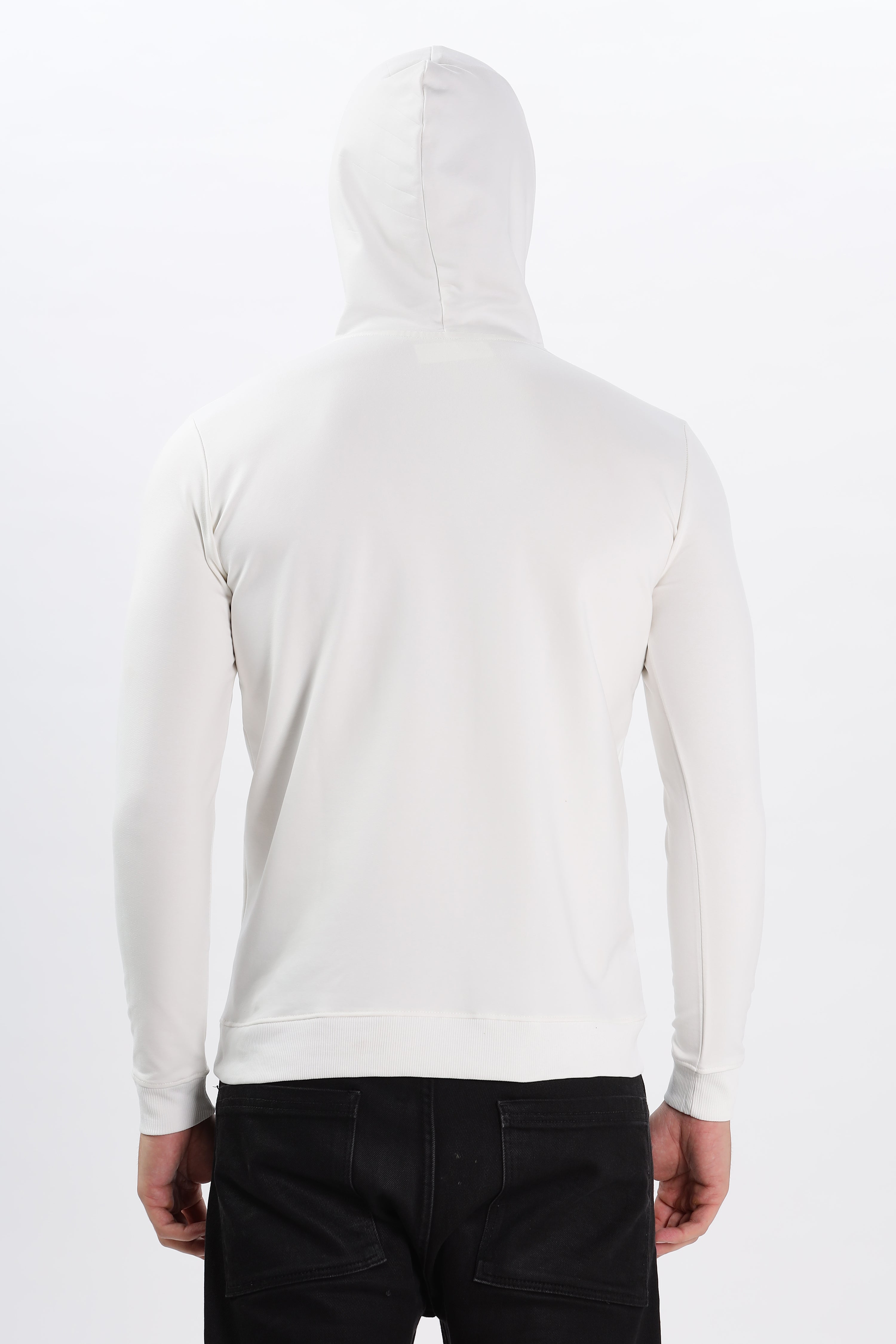 Color Hunt Men's Off-White Full Sleeve Regular Fit Hoodie