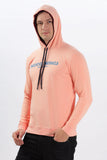 Color Hunt Men's Peach Pink Full Sleeve Regular Fit Hoodie - Colorhunt