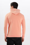 Color Hunt Men's Peach Pink Full Sleeve Regular Fit Hoodie