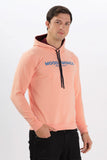 Color Hunt Men's Peach Pink Full Sleeve Regular Fit Hoodie - Colorhunt