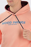 Color Hunt Men's Peach Pink Full Sleeve Regular Fit Hoodie - Colorhunt