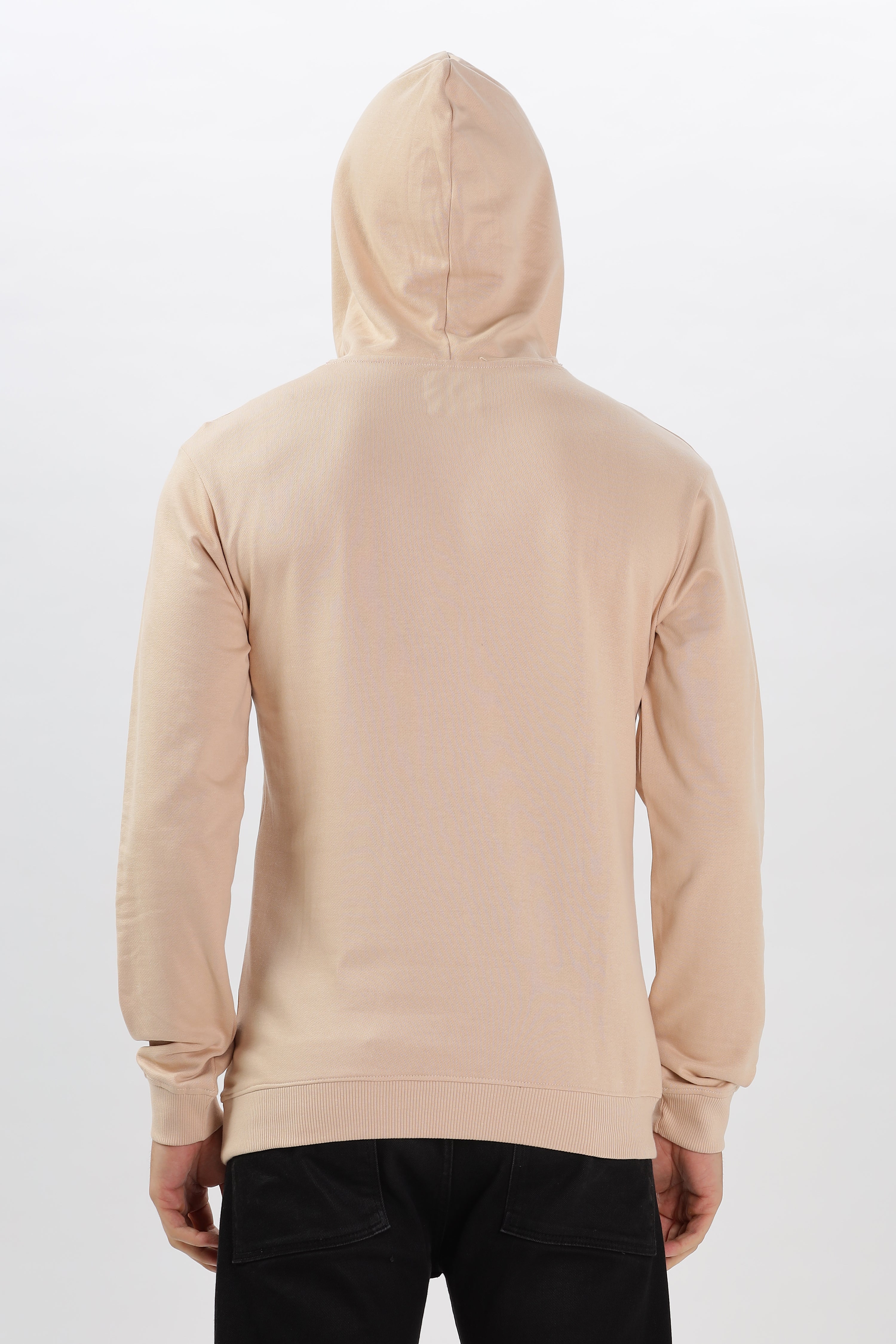 Color Hunt Men's Peach Pink Full Sleeve Regular Fit Hoodie