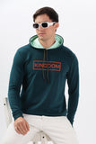 Color Hunt Men's Teal Full Sleeve Regular Fit Hoodie