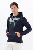 Color Hunt Men's Navy Full Sleeve Regular Fit Hoodie - Colorhunt