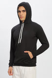 Color Hunt Black 100% Cotton Fleece Solid Hoodie - Regular Fit