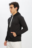 Color Hunt Black 100% Cotton Fleece Solid Hoodie - Regular Fit