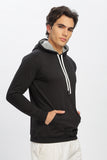 Color Hunt Black 100% Cotton Fleece Solid Hoodie - Regular Fit