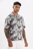 Color Hunt Men's Purple Half Sleeve Oversize Oversize Shirt - Colorhunt