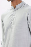 Color Hunt Men's Silver Grey Full Sleeve Regular Fit Kurta - Colorhunt