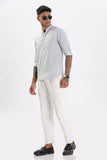 Color Hunt Men's Silver Grey Full Sleeve Regular Fit Kurta