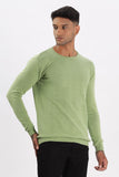 Color Hunt Men's Green Full Sleeve Regular Fit Flat Knit