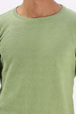 Color Hunt Men's Green Full Sleeve Regular Fit Flat Knit - Colorhunt