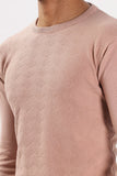 Color Hunt Men's Pink Full Sleeve Regular Fit Flat Knit - Colorhunt