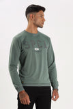 Color Hunt Men's Dark Green Full Sleeve Regular Fit Sweatshirt - Colorhunt