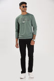 Color Hunt Men's Dark Green Full Sleeve Regular Fit Sweatshirt