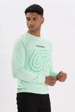 Color Hunt Men's L. Mint Green Full Sleeve Regular Fit Sweatshirt - Colorhunt