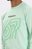 Color Hunt Men's L. Mint Green Full Sleeve Regular Fit Sweatshirt - Colorhunt