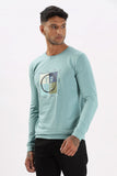 Color Hunt Men's Sea Green Full Sleeve Regular Fit Sweatshirt - Colorhunt