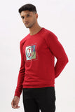 Color Hunt Men's Dark Red Full Sleeve Regular Fit Sweatshirt - Colorhunt