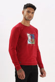 Color Hunt Men's Dark Red Full Sleeve Regular Fit Sweatshirt - Colorhunt