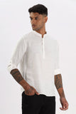 Color Hunt Men's White Full Sleeve Regular Fit Kurta - Colorhunt