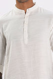 Color Hunt Men's White Full Sleeve Regular Fit Kurta - Colorhunt