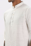 Color Hunt Men's White Full Sleeve Regular Fit Kurta - Colorhunt