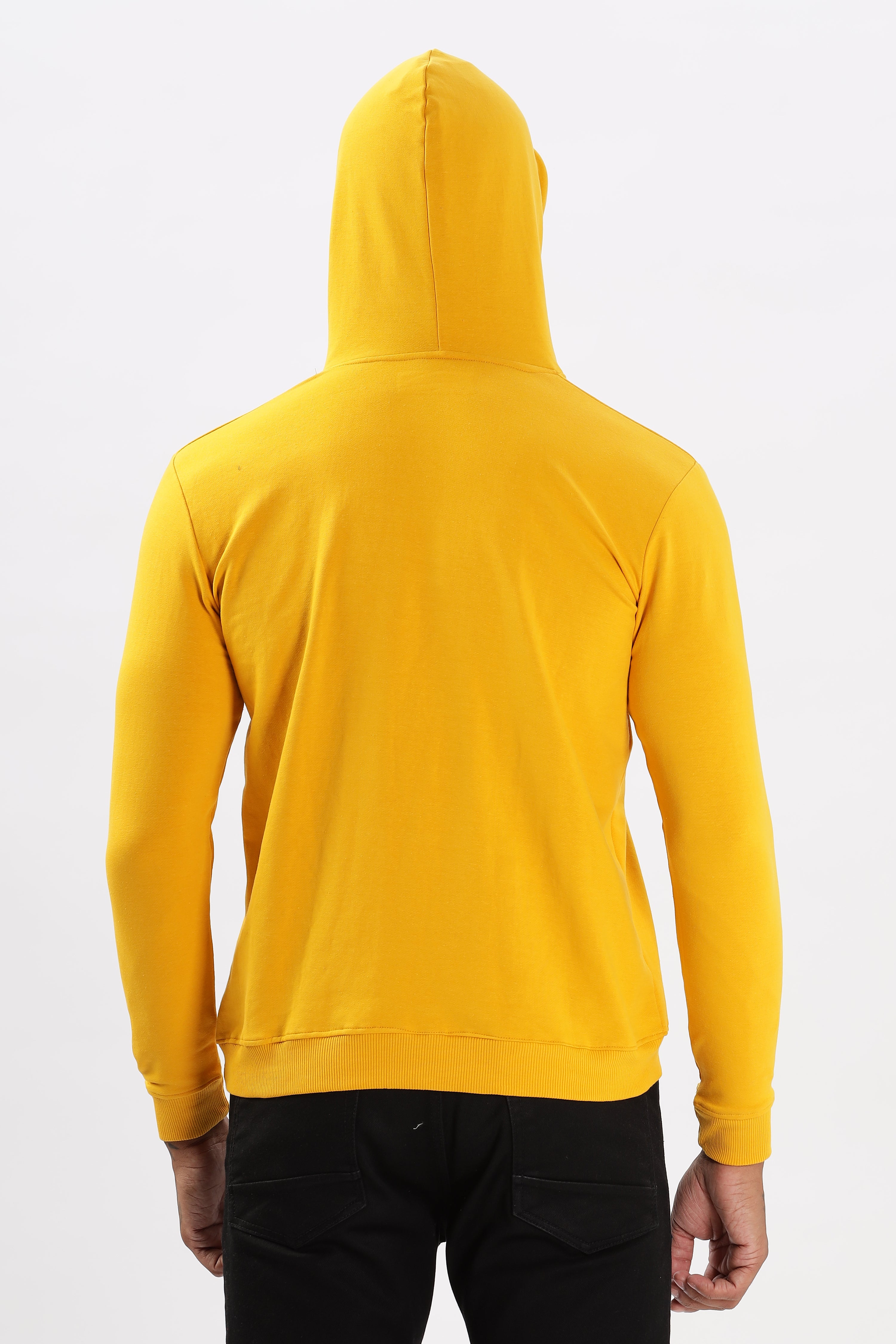 Color Hunt Men's Yellow Full Sleeve Regular Fit Hoodie