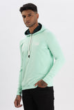 Color Hunt Men's Mint Green Full Sleeve Regular Fit Hoodie