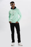 Color Hunt Men's Mint Green Full Sleeve Regular Fit Hoodie