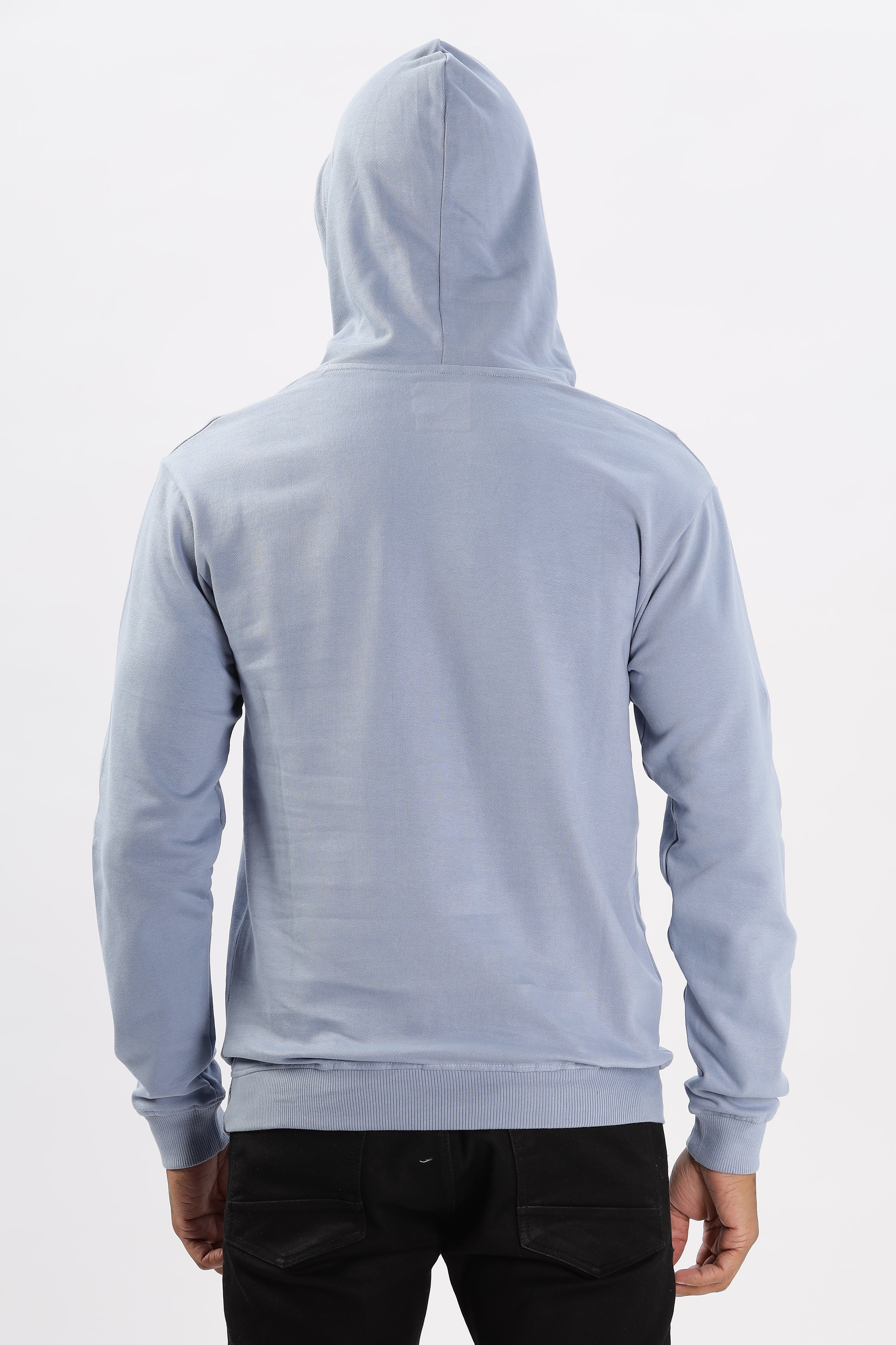 Color Hunt Men's Light Blue Full Sleeve Regular Fit Hoodie