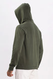 Color Hunt Men's Olive Dark Green Full Sleeve Regular Fit Hoodie - Colorhunt