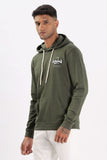 Color Hunt Men's Olive Dark Green Full Sleeve Regular Fit Hoodie - Colorhunt