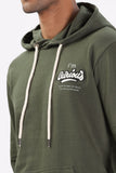 Color Hunt Men's Olive Dark Green Full Sleeve Regular Fit Hoodie - Colorhunt