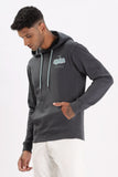 Color Hunt Men's Dark Grey Full Sleeve Regular Fit Hoodie - Colorhunt