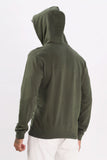 Color Hunt Men's Olive Dark Green Full Sleeve Regular Fit Hoodie - Colorhunt