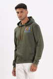 Color Hunt Men's Olive Dark Green Full Sleeve Regular Fit Hoodie - Colorhunt