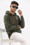 Color Hunt Men's Olive Dark Green Full Sleeve Regular Fit Hoodie