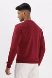 Color Hunt Men's Maroon Full Sleeve Regular Fit Sweatshirt