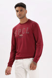 Color Hunt Men's Maroon Full Sleeve Regular Fit Sweatshirt - Colorhunt