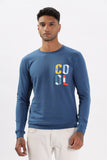 Color Hunt Men's Blue Full Sleeve Regular Fit Sweatshirt